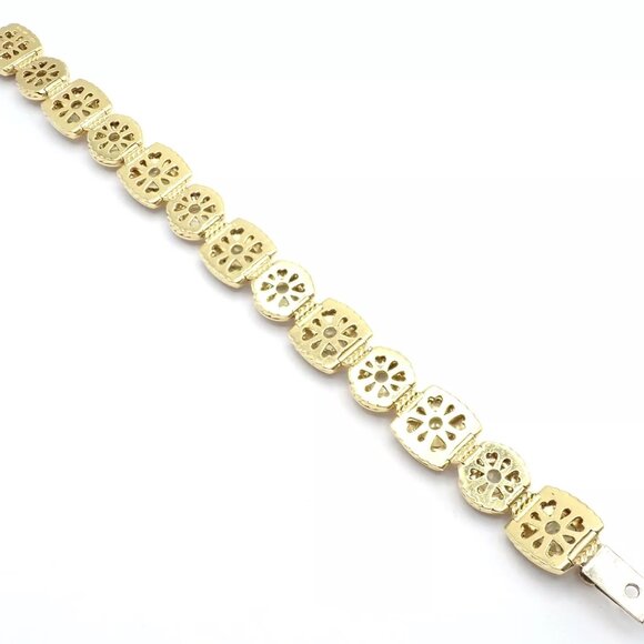 David Yurman Albion 18k Yellow Gold Diamond Lemon Citrine Link Bracelet - Picture 5 of 12